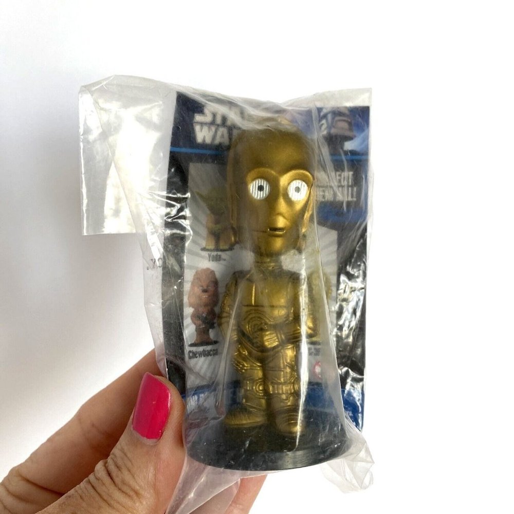 2010 Funko Star Wars C-3PO Wacky Wobblers Mini Bobble-Head Lucasfilm NIP
